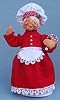 Annalee 9" Peppermint Chef Mrs Santa Holding Candy Canes 2015 - Mint - 400115
