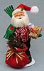 Annalee 9" Rustic Yuletide Santa with Gift 2016 - Mint - 400116