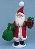 Annalee 9" Holly Berry Santa with Gift 2015 - Mint - 400215