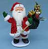 Annalee 9" Crushed Velour Santa - Mint - 400310