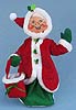 Annalee 13" Holly Berry Mrs Santa with Purse 2015 - Mint - 400615