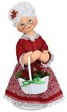 Annalee 13" Poinsettia Mrs Santa 2023 - Mint - 410623