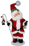 Annalee 9" Evergreen Santa with Lantern & Bell 2021 - Mint - 410821