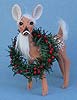 Annalee 5" Fawn with Wreath 2015 - Mint - 450015