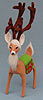 Annalee 8" Cheery Reindeer with Saddlebags 2014 - Mint - 450314