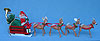 Annalee 5" Santa with 4 - 5" Deer & Sleigh - Near Mint / Excellent - 454082