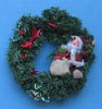 Annalee 5" Old World Santa with 12" Wreath - Mint - 455096x