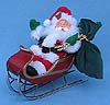 Annalee 6" Santa in Sleigh - Mint - 470505