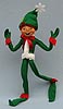 Annalee 14" Green Snowflake Elf 2016 - Mint - 500716