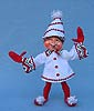 Annalee 5" White Christmas Candy Elf - Mint - 500808