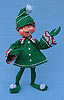 Annalee 9" Green Christmas Candy Elf - Mint - 501608