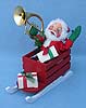 Annalee 7" Santa in Sleigh - Open Eyes - French Horn - Mint  - 502582fh