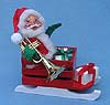 Annalee 7" Santa in Sleigh - Open Eyes - Mint - 502582
