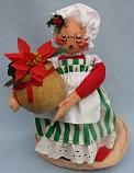 Annalee 7" Mrs Santa with Poinsettia 1993 - Excellent / Very Good - 503293xooha