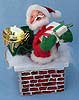 Annalee 7" Santa in Chimney with French Horn - 1992 - Mint - 503592