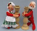 Annalee 7" Mr & Mrs Santa Candle Holders - Mint - 5042-5040-93