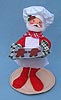 Annalee 7" Chef Santa Holding Tray of Gingerbread Men - Near Mint - 504595