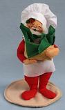 Annalee 7" Chef Santa Holding Bread - Mint - 504596x