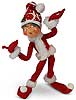 Annalee 9" Red Christmas Swirl Elf 2019 - Mint - 510219