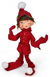 Annalee 9" Yuletide Red Elf 2024 - Mint - 510224