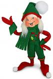 Annalee 9" Holiday Cheer Girl Elf 2021 - Mint - 510321