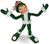 Annalee 12" Green Christmas Swirl Elf 2019 - Mint - 510919