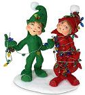 Annalee 5" Tied Up In Lights Naughty Elves 2021 - Mint - 511421