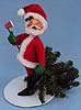 Annalee 7" Santa Bringing Home Christmas Tree Holding Axe - Near Mint / Excellent- 523291