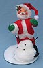 Annalee 7" Snow Fun Santa Making Snowman - Mint - 523397