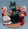 Annalee 7" Mr & Mrs Santa Decorating Tree Vignette - Mint - 523995xo