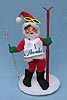 Annalee 7" Skiing Santa - Closed Eyes - Near Mint / Excellent - 524293