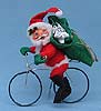 Annalee 7" Santa Pedaling Presents on Bike - Mint - 524798