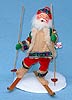 Annalee 10" Old World Skier with Skis with Plaque - Mint - 535094