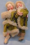 Annalee 10" Mr & Mrs Old World Skaters - Very Good - 535294b