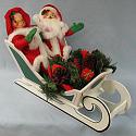 Annalee 7" Sleigh Ride Santa Couple - 1997 - Signed - Mint / Near Mint - 536497s