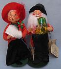 Annalee 10" Holiday Best Mr & Mrs Santa Shoppers - Mint - 538299-538199