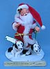 Annalee 10" Puppies Dalmations for Christmas Santa with Plaque - Mint - 539196