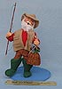 Annalee 10" Hook Line & Fishing Santa with Plaque - Mint - Signed - 539496s
