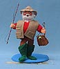 Annalee 10" Hook Line & Fishing Santa with Plaque - Mint - 539496sct