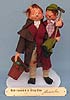 Annalee 10" Dickens Bob Cratchet with 5" Tiny Tim with Brass Plaque - Mint / Near Mint - 546289