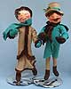 Annalee 18" Man & Woman Victorian Skaters - Mint - 5476-5477-93