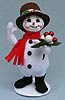 Annalee 9" Winter Berry Snowman 2017 - Mint - 550317