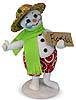 Annalee 9" Hitchhiker Snowman Heading to Florida 2019 - Mint - 560019