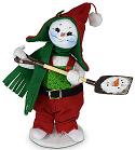 Annalee 9" Very Merry Snowman with Shovel 2020 - Mint - 560120