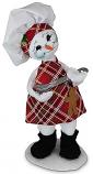 Annalee 9" Sugar & Spice Chef Snowman with Measuring Spoon 2020 - Mint - 560420