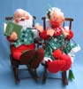 Annalee 18" Mr & Mrs Santa in Rocking Chairs - Snowflake Print - Near Mint - 5610-5627-88