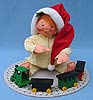 Annalee 18" Christmas Morning Kid with Train - Mint / Near Mint - 570290
