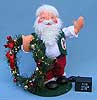 Annalee 13" Santa with Lighted Wreath - Near Mint - 581103a