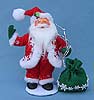 Annalee 9" Snowflake Santa with Toy Bag - Mint - 591007