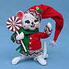 Annalee 6" Christmas Candy Boy Mouse with Lollipop - Mint - 600008